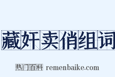 藏奸卖俏组词是什么意思的图片